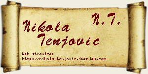 Nikola Tenjović vizit kartica